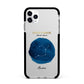 Personalised Star Sign Apple iPhone 11 Pro Max in Silver with Black Impact Case