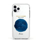 Personalised Star Sign Apple iPhone 11 Pro in Silver with White Impact Case
