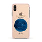 Personalised Star Sign Apple iPhone Xs Impact Case Pink Edge on Gold Phone
