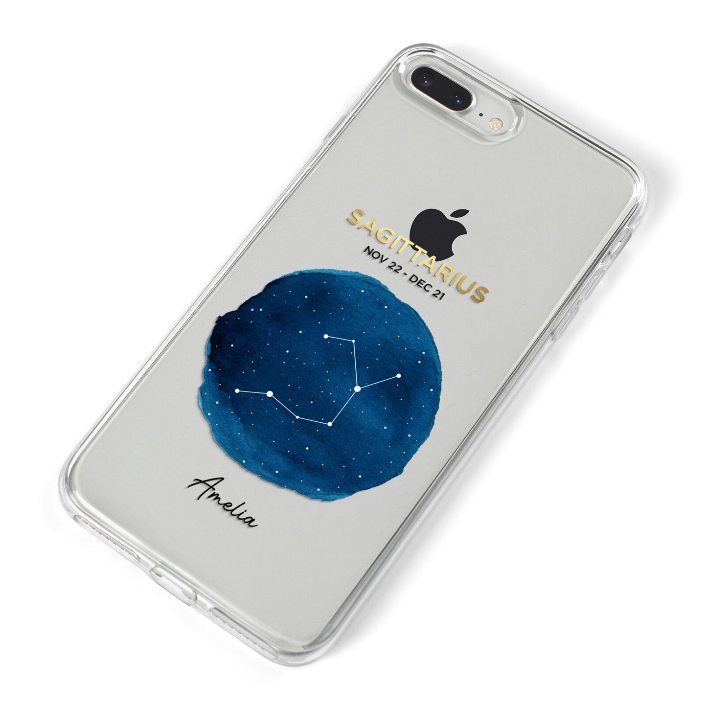 Personalised Star Sign iPhone 8 Plus Bumper Case on Silver iPhone Alternative Image