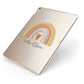 Personalised Teacher Neutral Rainbow Apple iPad Case on Gold iPad Side View