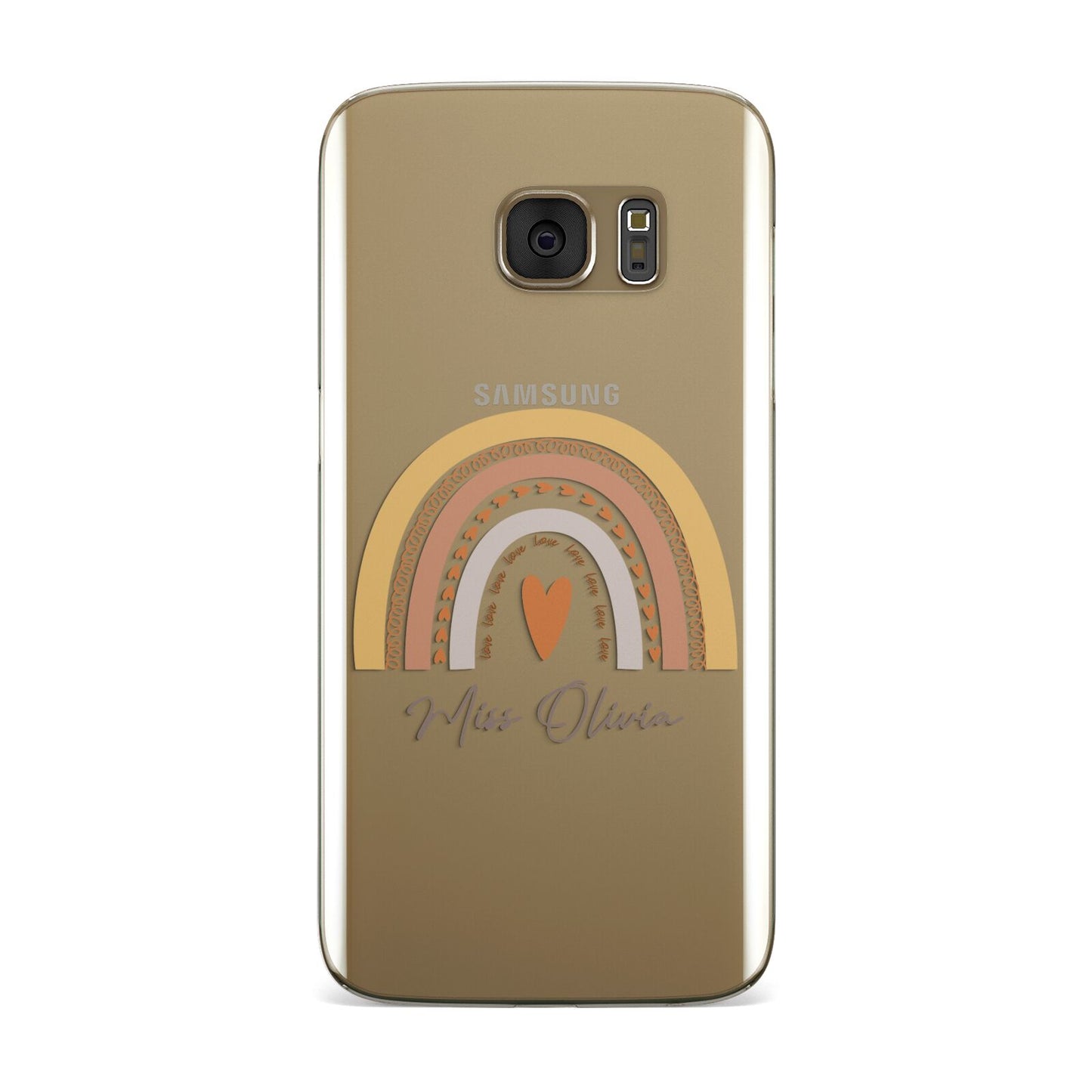 Personalised Teacher Neutral Rainbow Samsung Galaxy Case