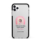 Personalised Teacher Thanks Apple iPhone 11 Pro Max in Silver with Black Impact Case