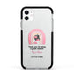 Personalised Teacher Thanks Apple iPhone 11 in White with Black Impact Case