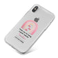 Personalised Teacher Thanks iPhone X Bumper Case on Silver iPhone