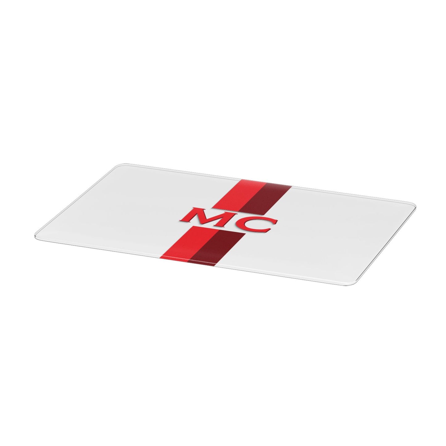 Personalised Transparent Red Bordeaux Stripe Apple MacBook Case Only