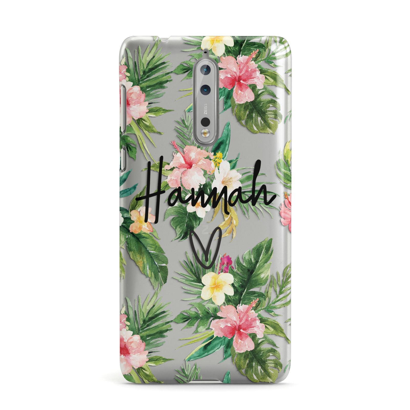 Personalised Tropical Floral Pink Nokia Case - Main Image