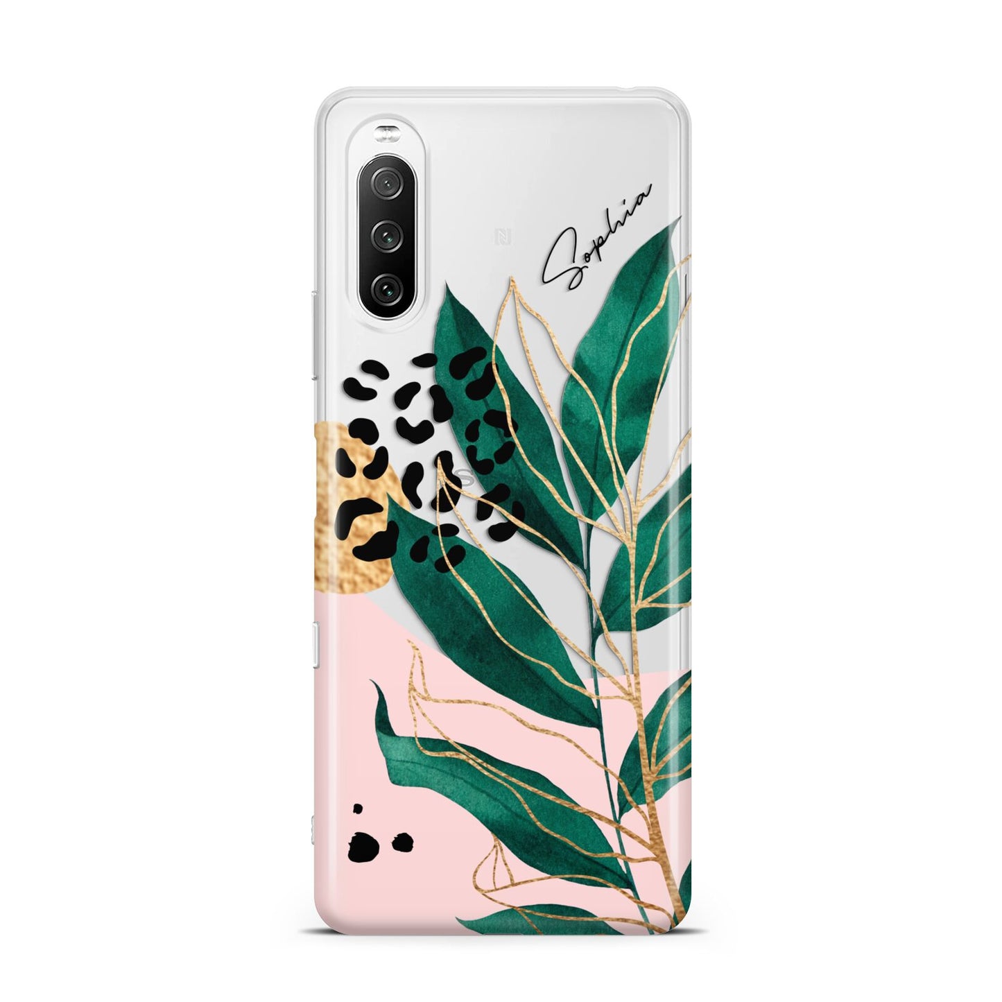 Personalised Tropical Leaf Sony Xperia 10 III Case