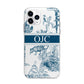 Personalised Tropical Toile Apple iPhone 11 Pro Max in Silver with Bumper Case