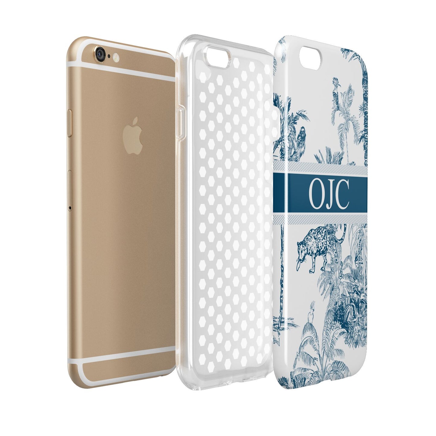 Personalised Tropical Toile Apple iPhone 6 3D Tough Case Expanded view