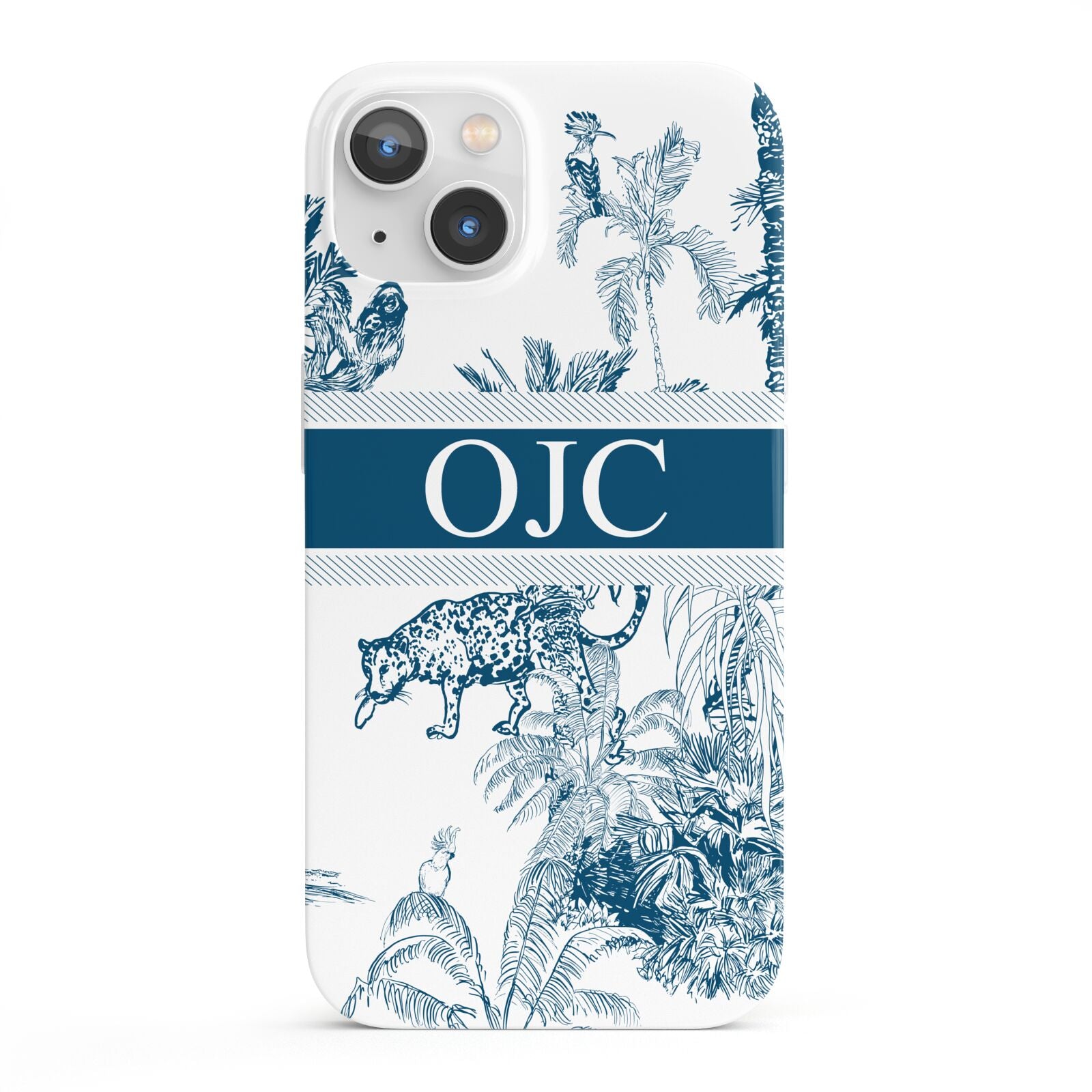 Personalised Tropical Toile iPhone 13 Full Wrap 3D Snap Case