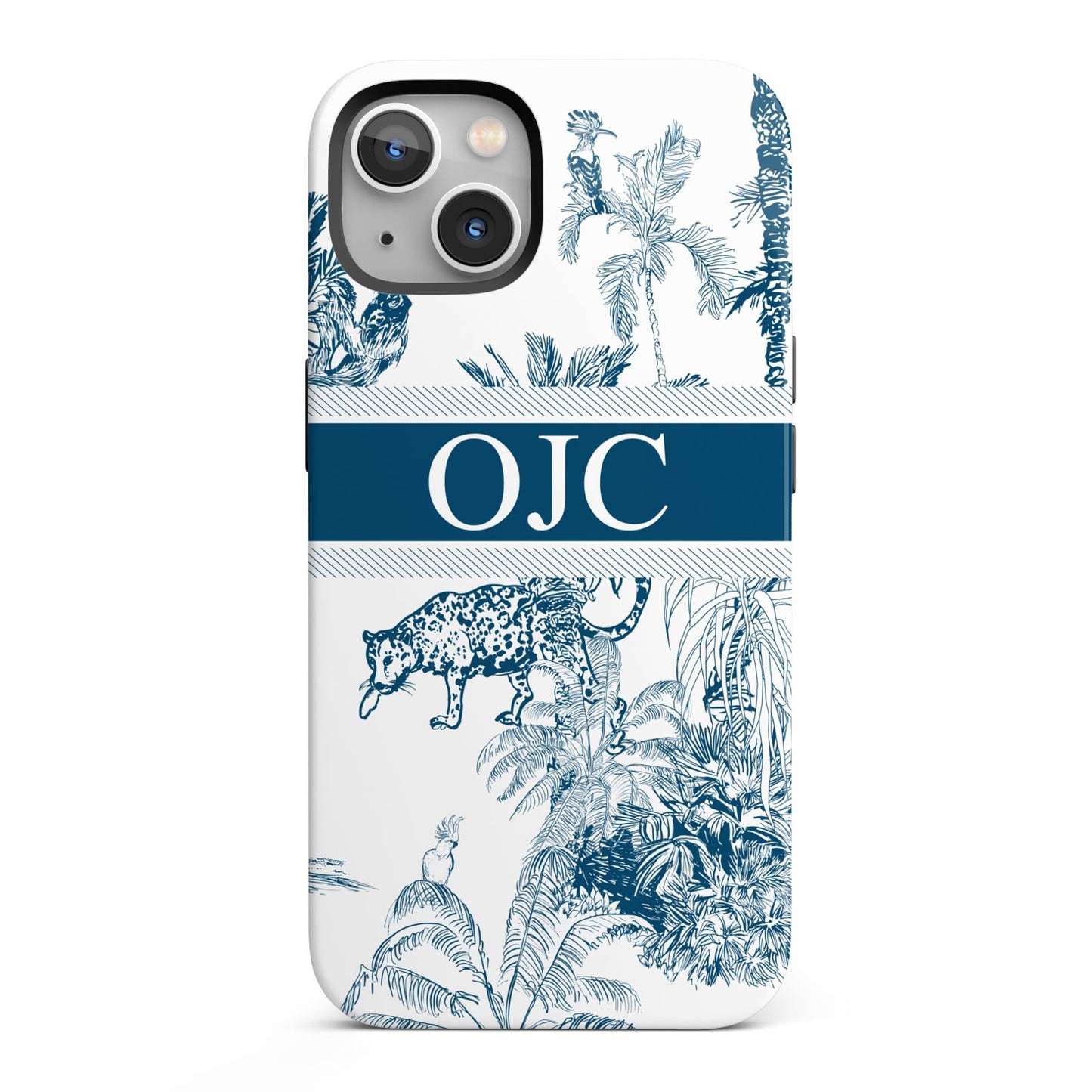 Personalised Tropical Toile iPhone 13 Full Wrap 3D Tough Case
