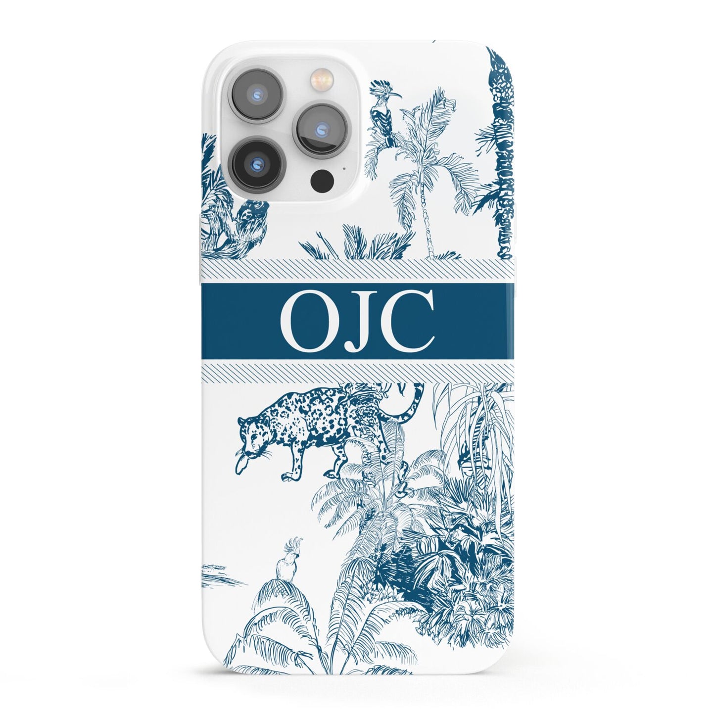 Personalised Tropical Toile iPhone 13 Pro Max Full Wrap 3D Snap Case