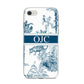 Personalised Tropical Toile iPhone 8 Bumper Case on Silver iPhone