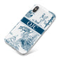 Personalised Tropical Toile iPhone X Bumper Case on Silver iPhone