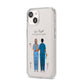 Personalised Two Nurses iPhone 14 Clear Tough Case Starlight Angled Image