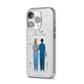 Personalised Two Nurses iPhone 14 Pro Glitter Tough Case Silver Angled Image