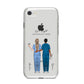 Personalised Two Nurses iPhone 8 Bumper Case on Silver iPhone