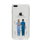 Personalised Two Nurses iPhone 8 Plus Bumper Case on Silver iPhone