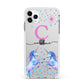 Personalised Unicorn Apple iPhone 11 Pro Max in Silver with White Impact Case