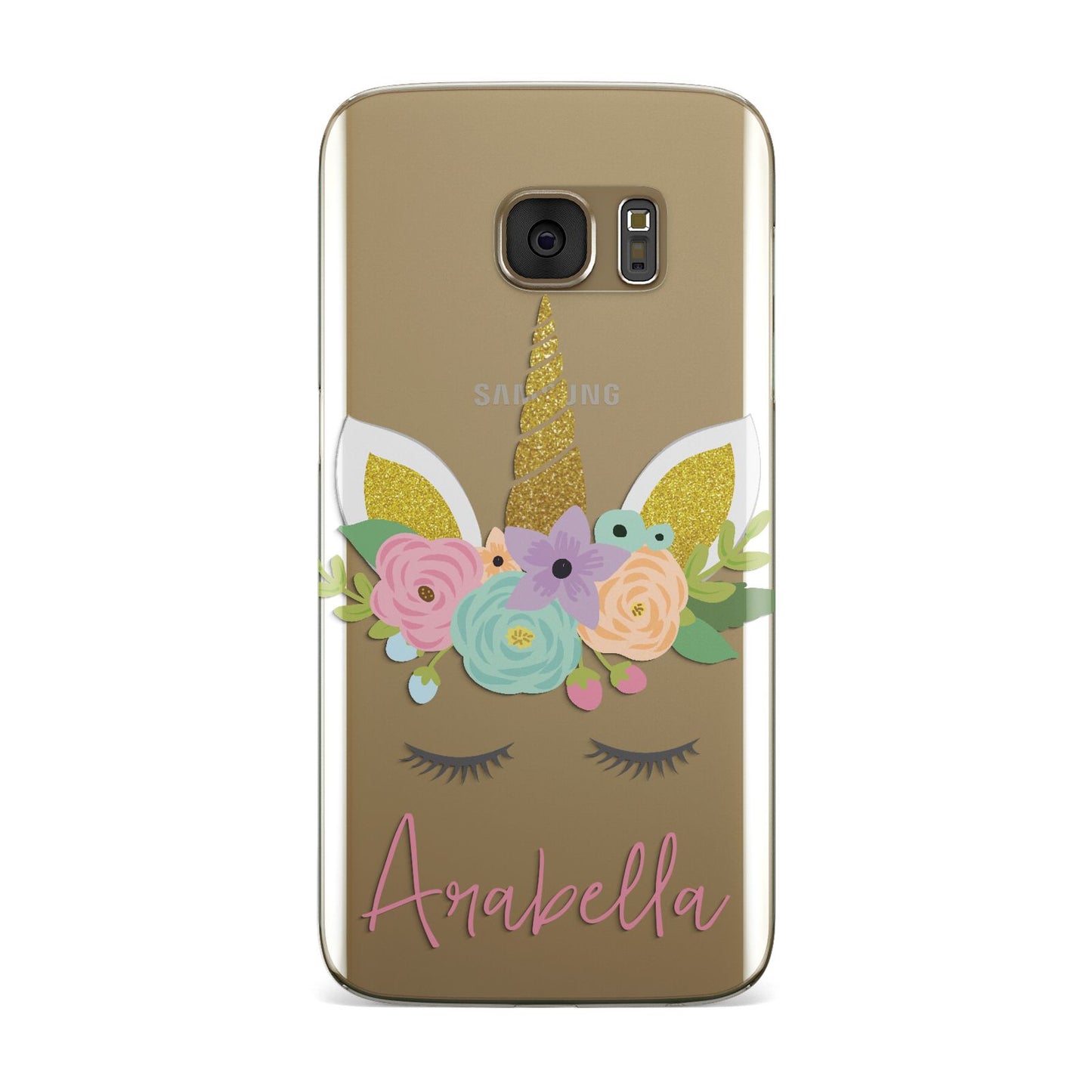 Personalised Unicorn Face Samsung Galaxy Case