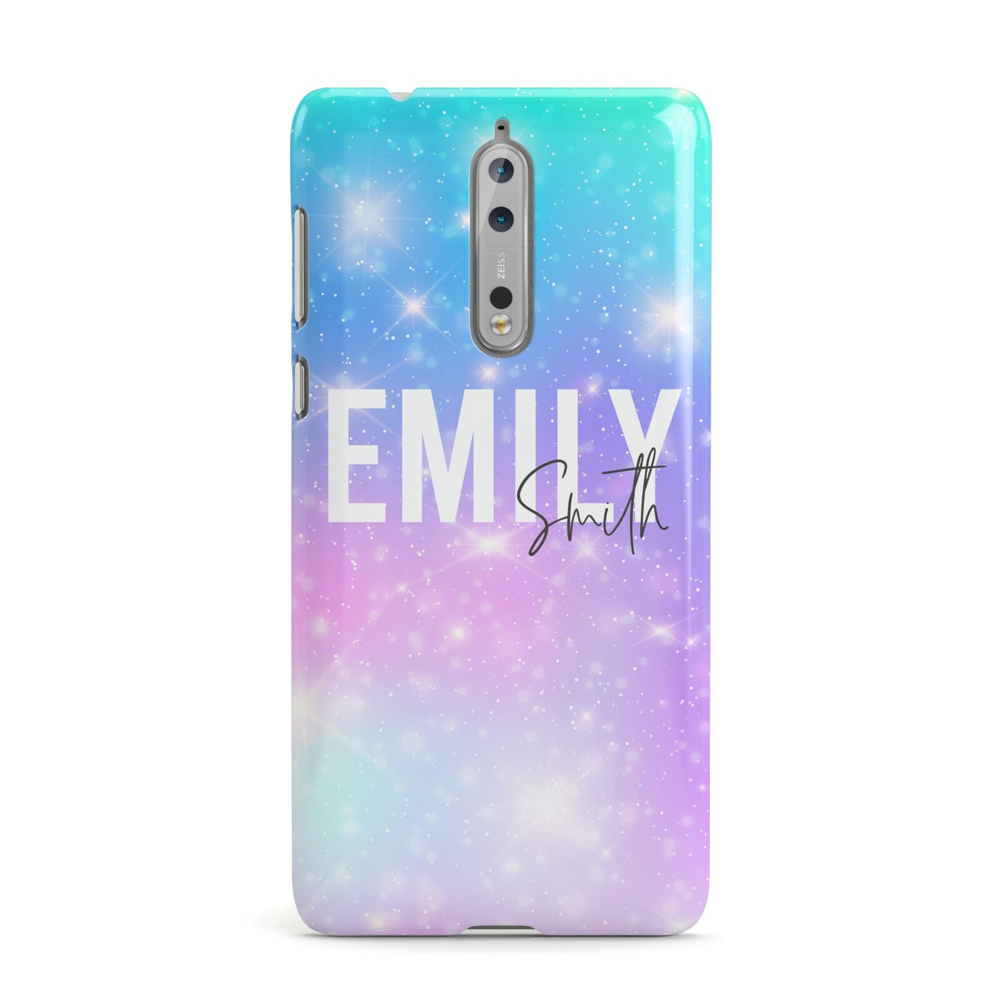 Personalised Unicorn Marble Name Nokia Case