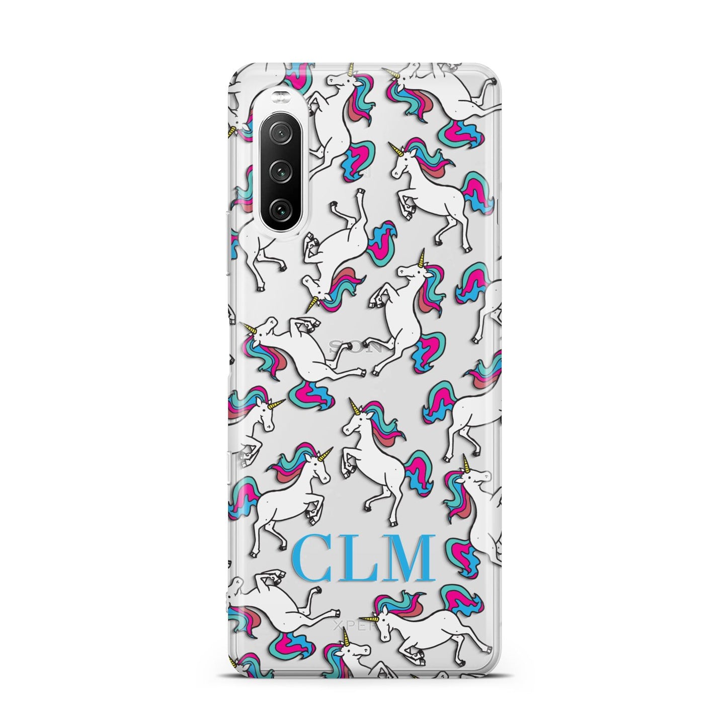 Personalised Unicorn Monogrammed Sony Xperia 10 III Case