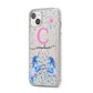 Personalised Unicorn iPhone 14 Plus Glitter Tough Case Starlight Angled Image