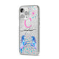 Personalised Unicorn iPhone 14 Pro Max Glitter Tough Case Silver Angled Image