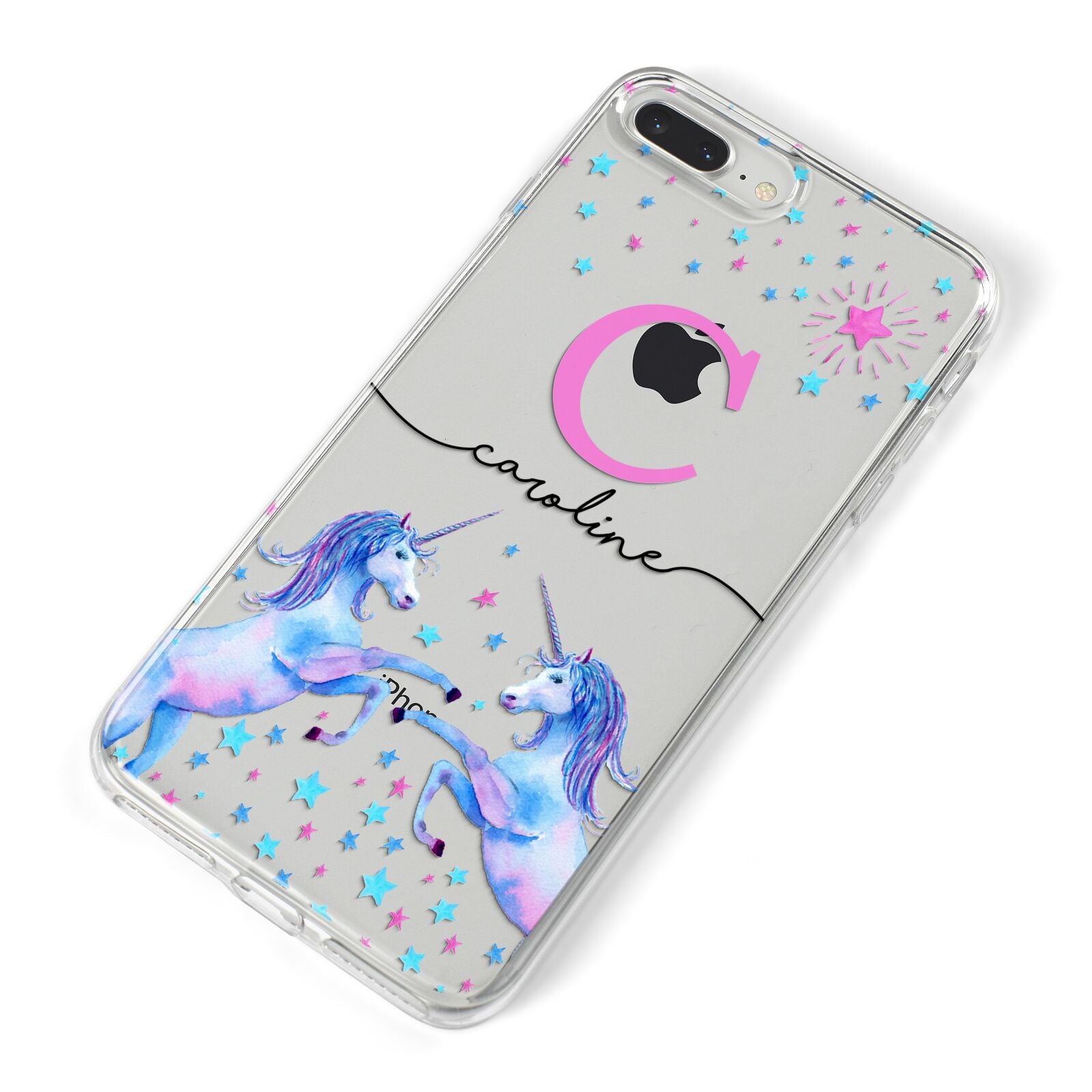 Personalised Unicorn iPhone 8 Plus Bumper Case on Silver iPhone Alternative Image