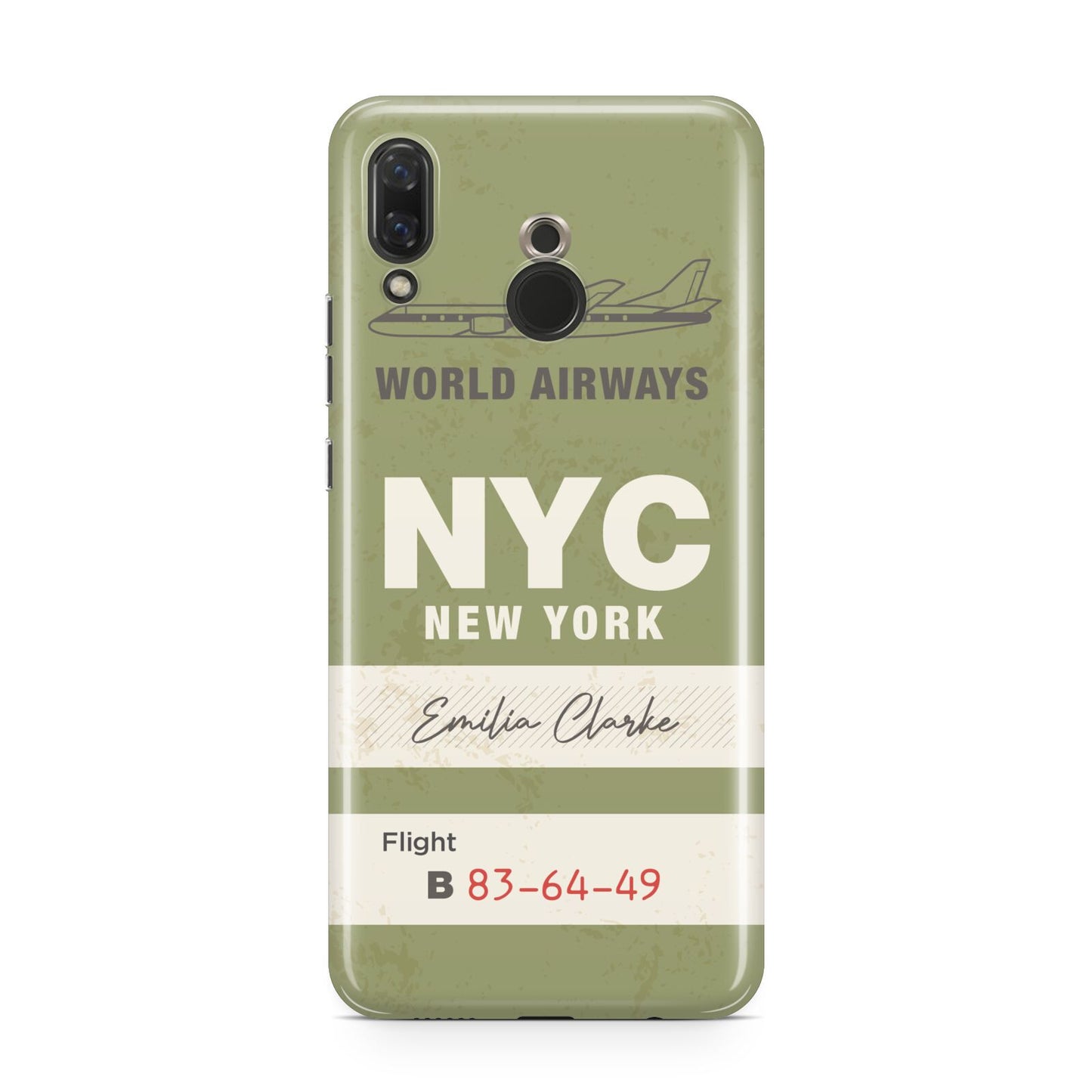 Personalised Vintage Baggage Tag Huawei Nova 3 Phone Case