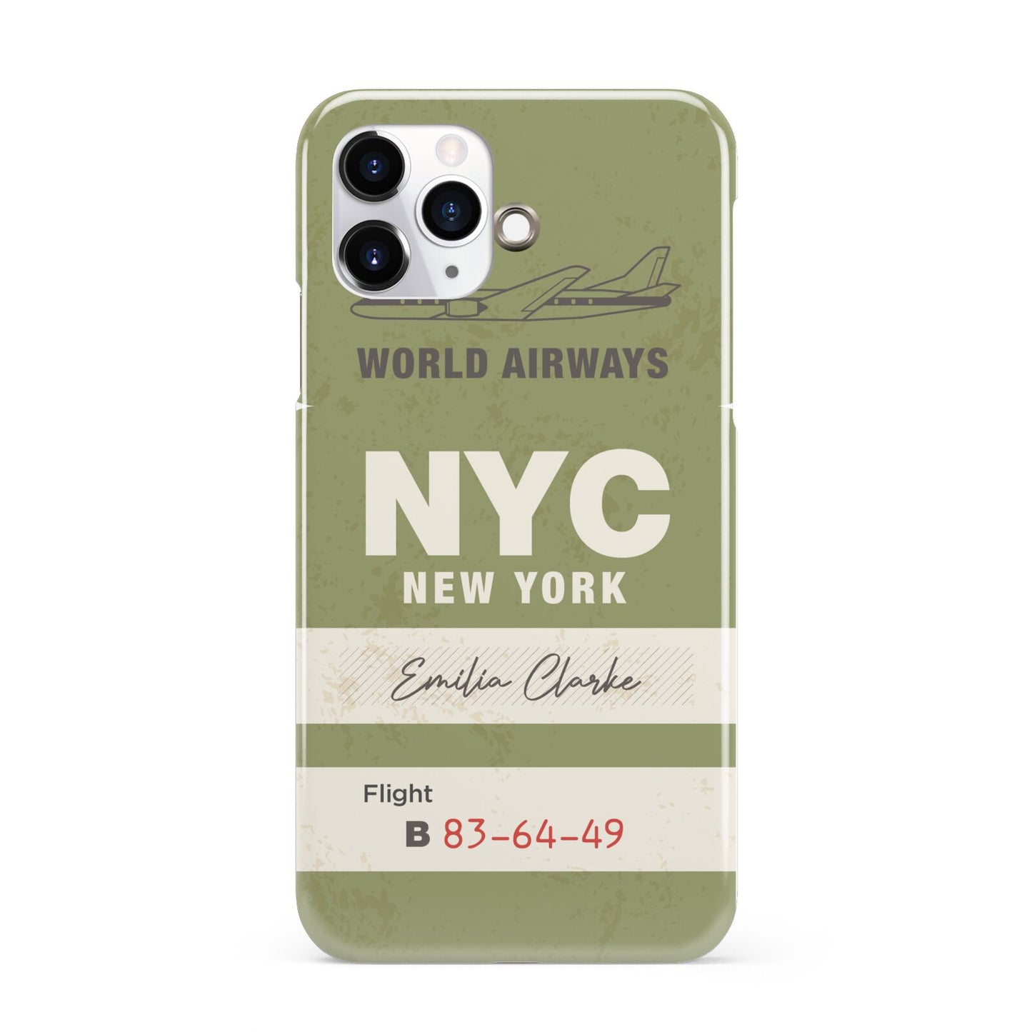 Personalised Vintage Baggage Tag iPhone 11 Pro 3D Snap Case
