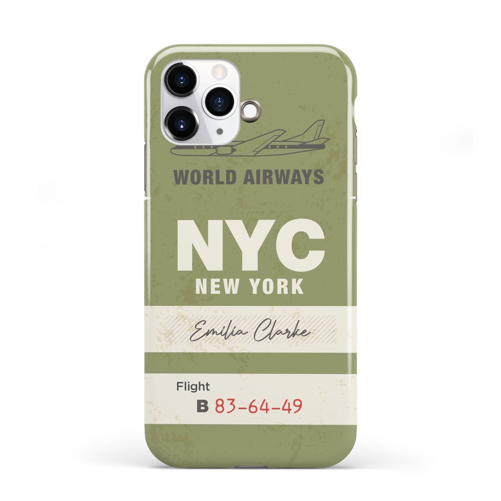 Personalised Vintage Baggage Tag iPhone 11 Pro 3D Tough Case