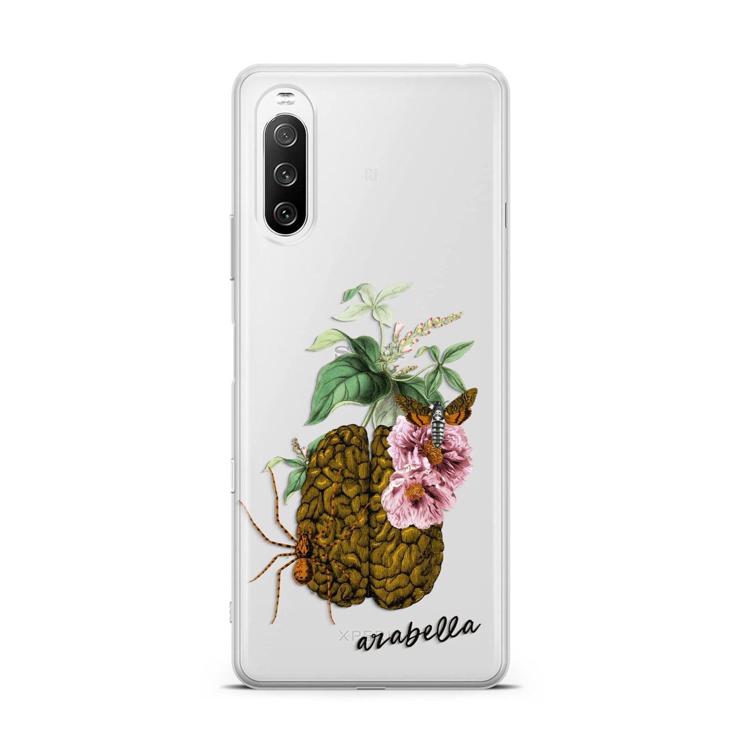 Personalised Vintage Brain Drawing Sony Xperia 10 III Case