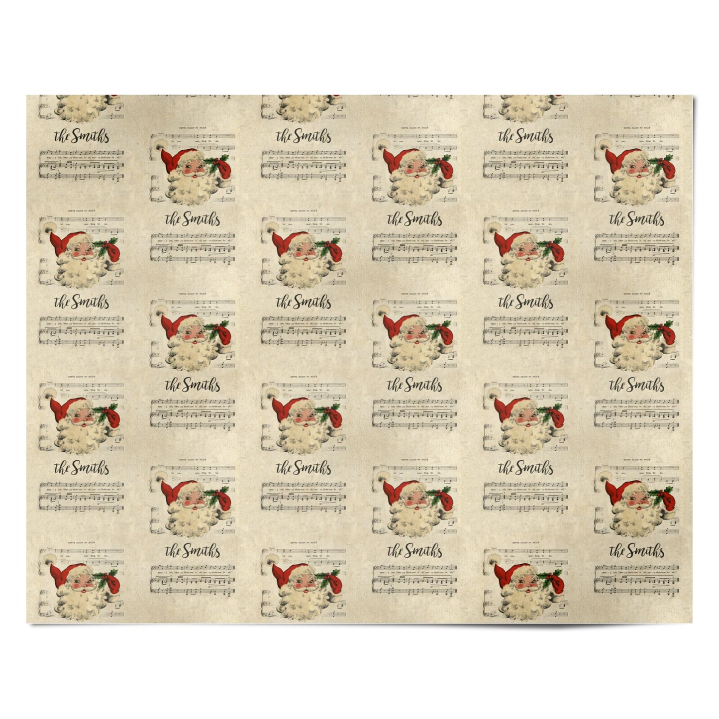 Personalised Vintage Christmas Personalised Wrapping Paper Alternative