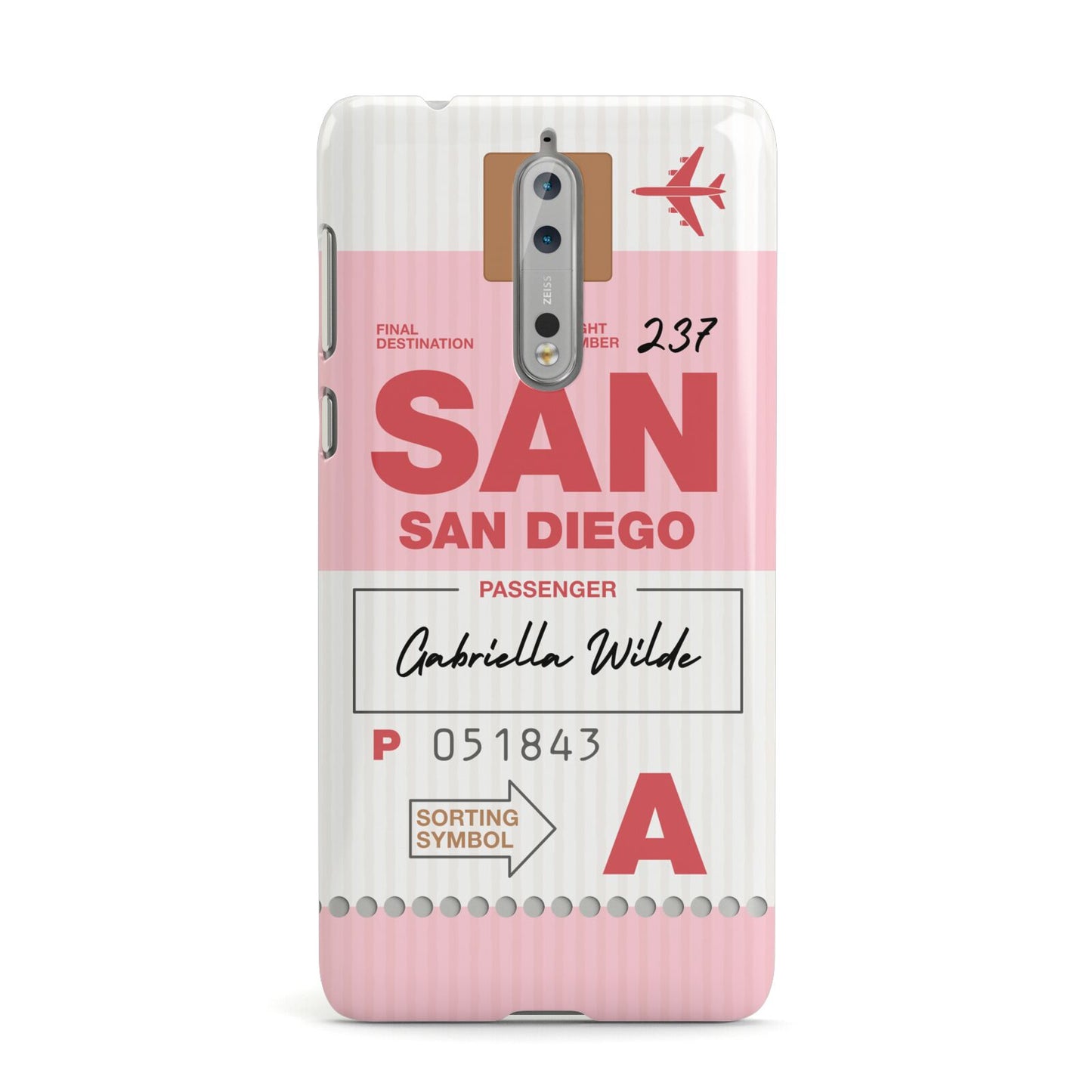 Personalised Vintage Luggage Tag Nokia Case