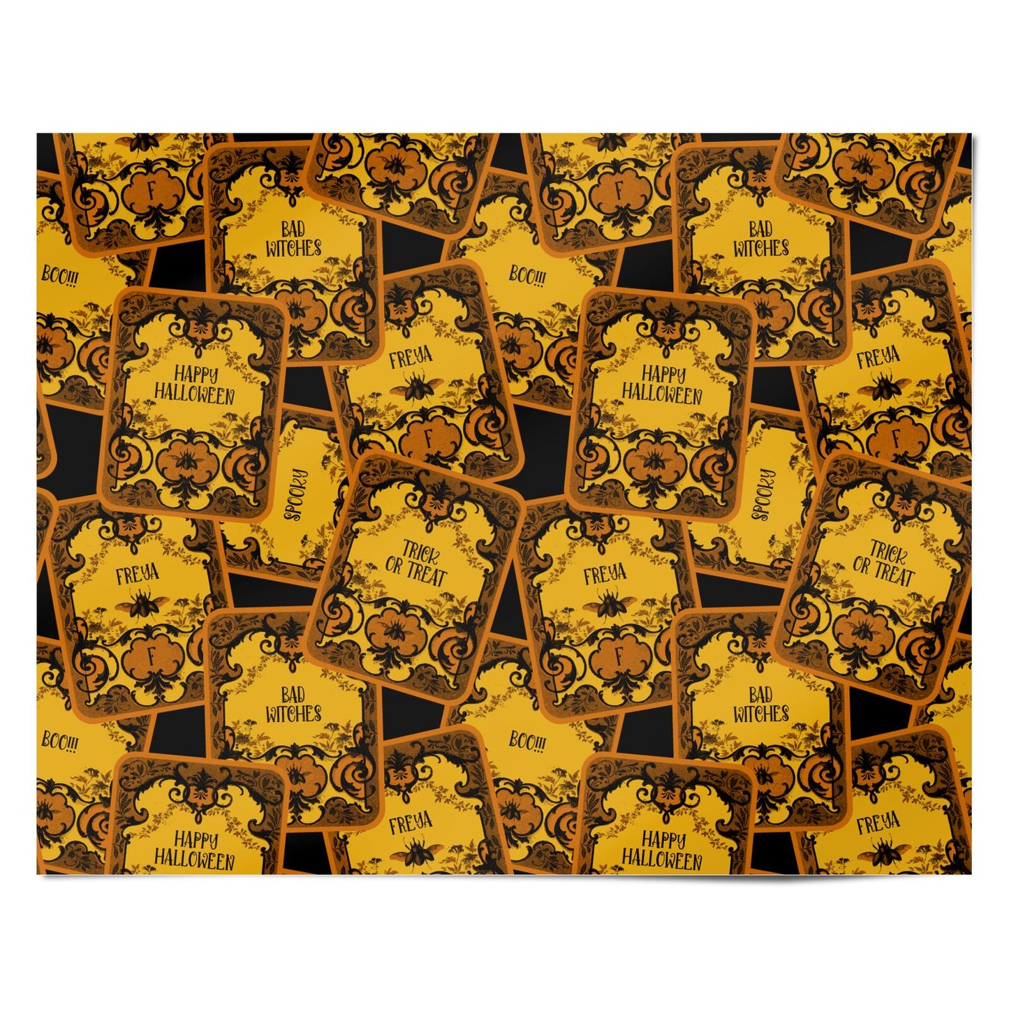 Personalised Vintage Spooky Beetle Personalised Wrapping Paper Alternative
