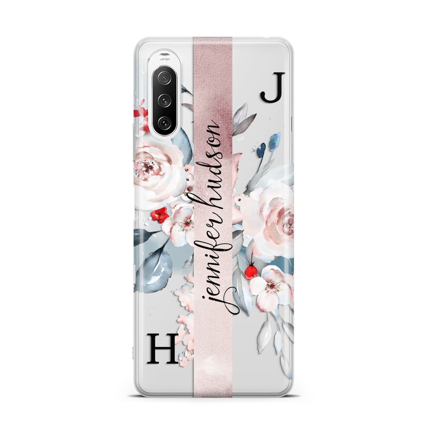 Personalised Watercolour Bouquet Roses Sony Xperia 10 III Case