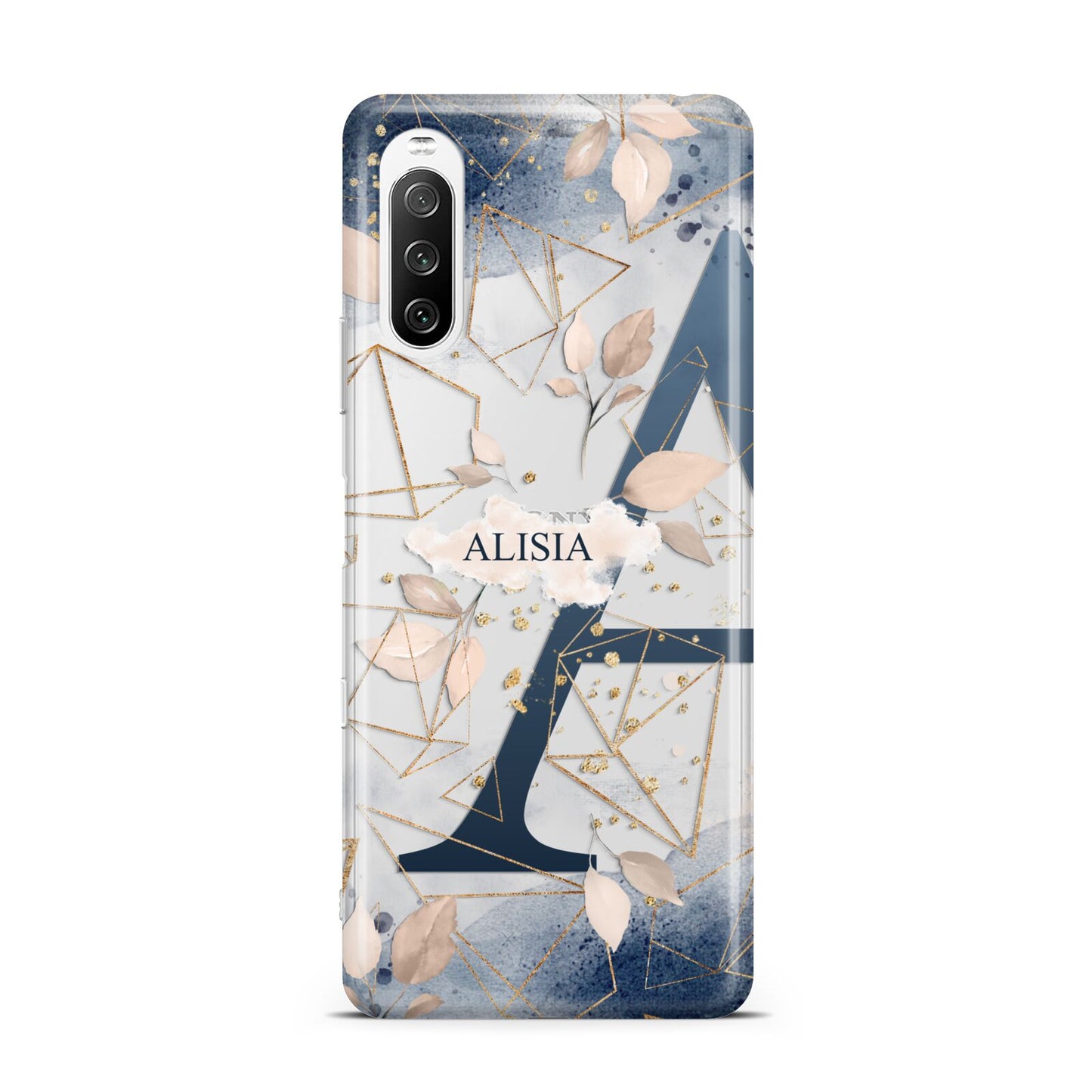 Personalised Watercolour Geometric Sony Xperia 10 III Case
