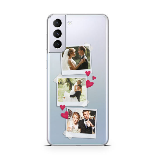 Personalised Wedding Photo Montage Samsung S21 Plus Phone Case