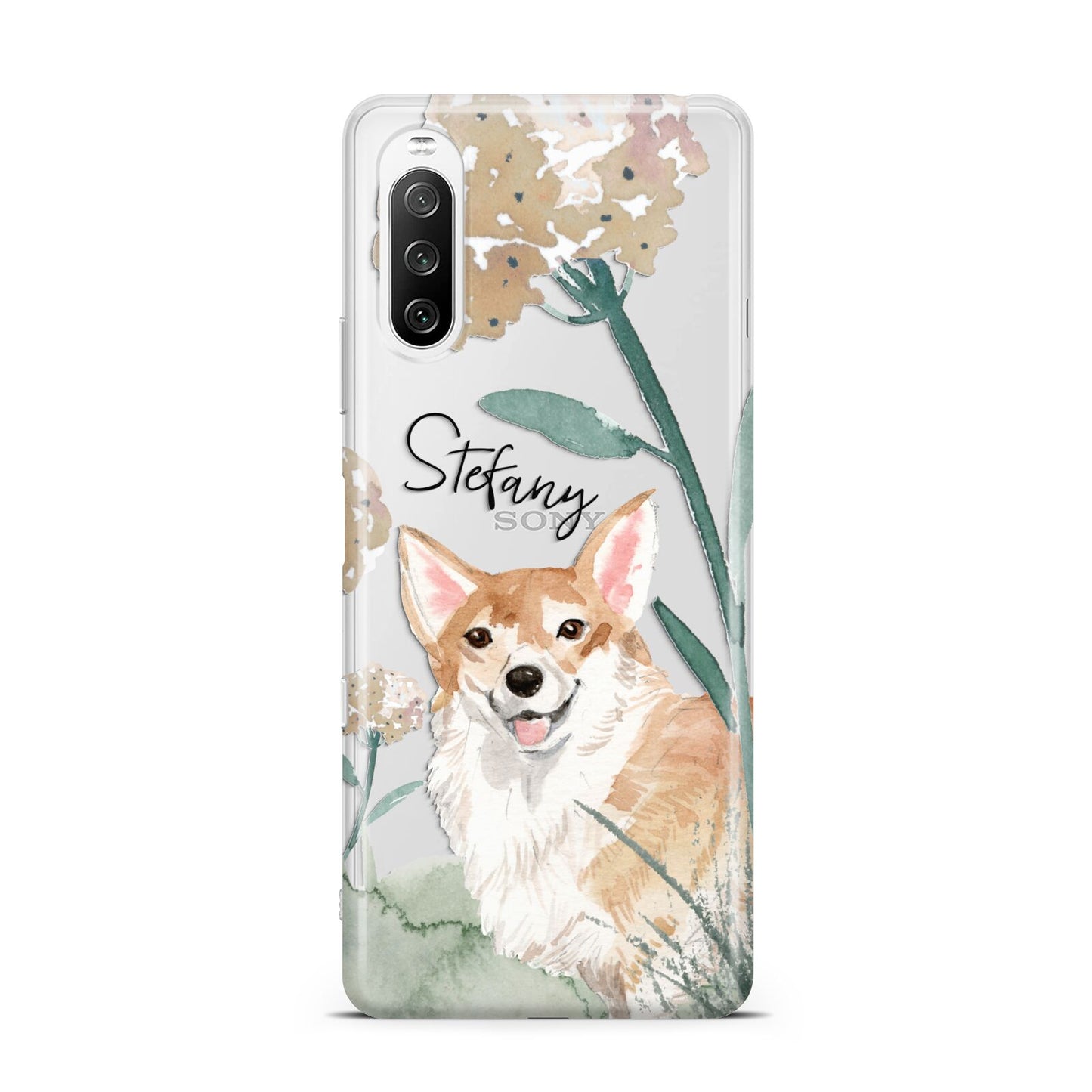 Personalised Welsh Corgi Dog Sony Xperia 10 III Case