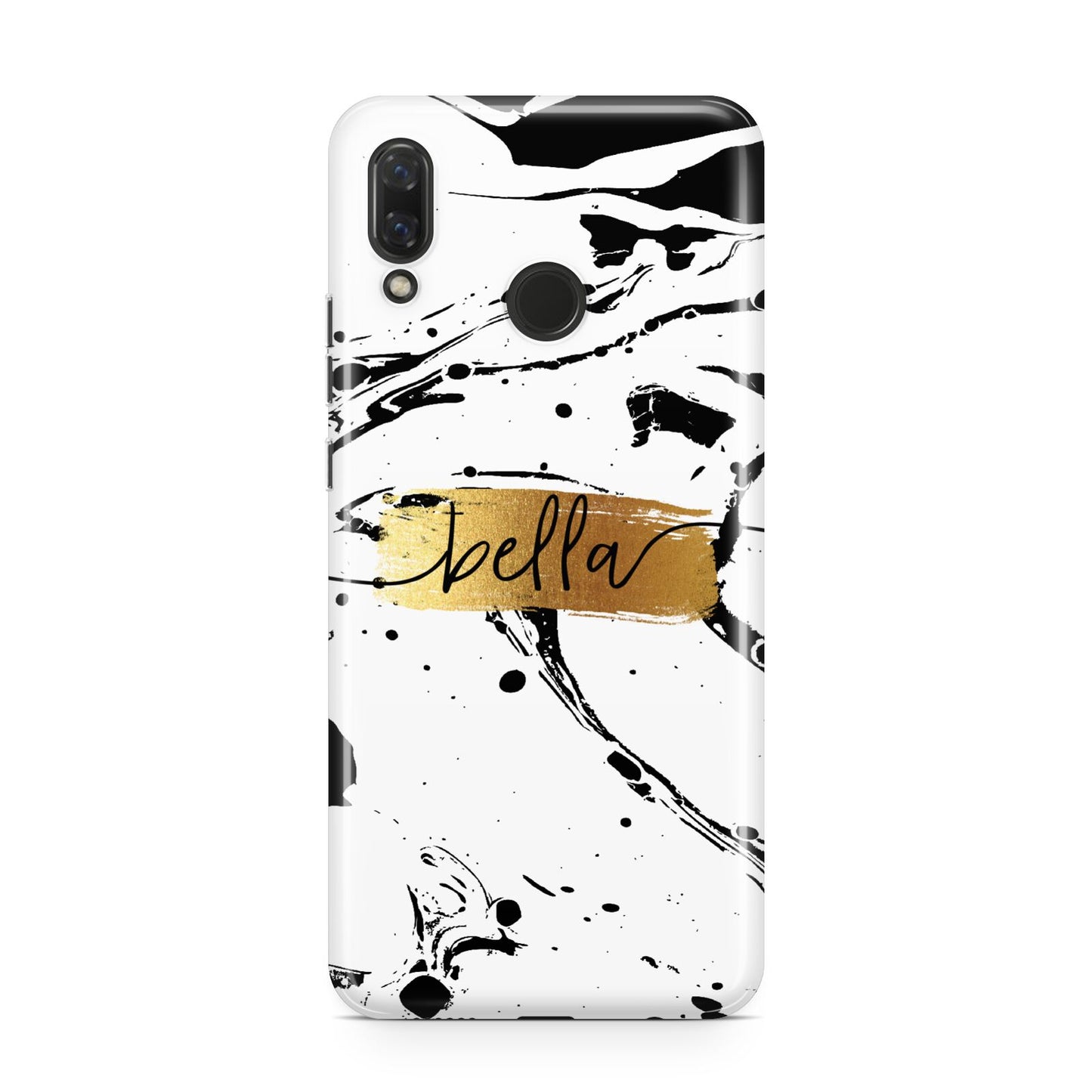 Personalised White Gold Swirl Marble Huawei Nova 3 Phone Case
