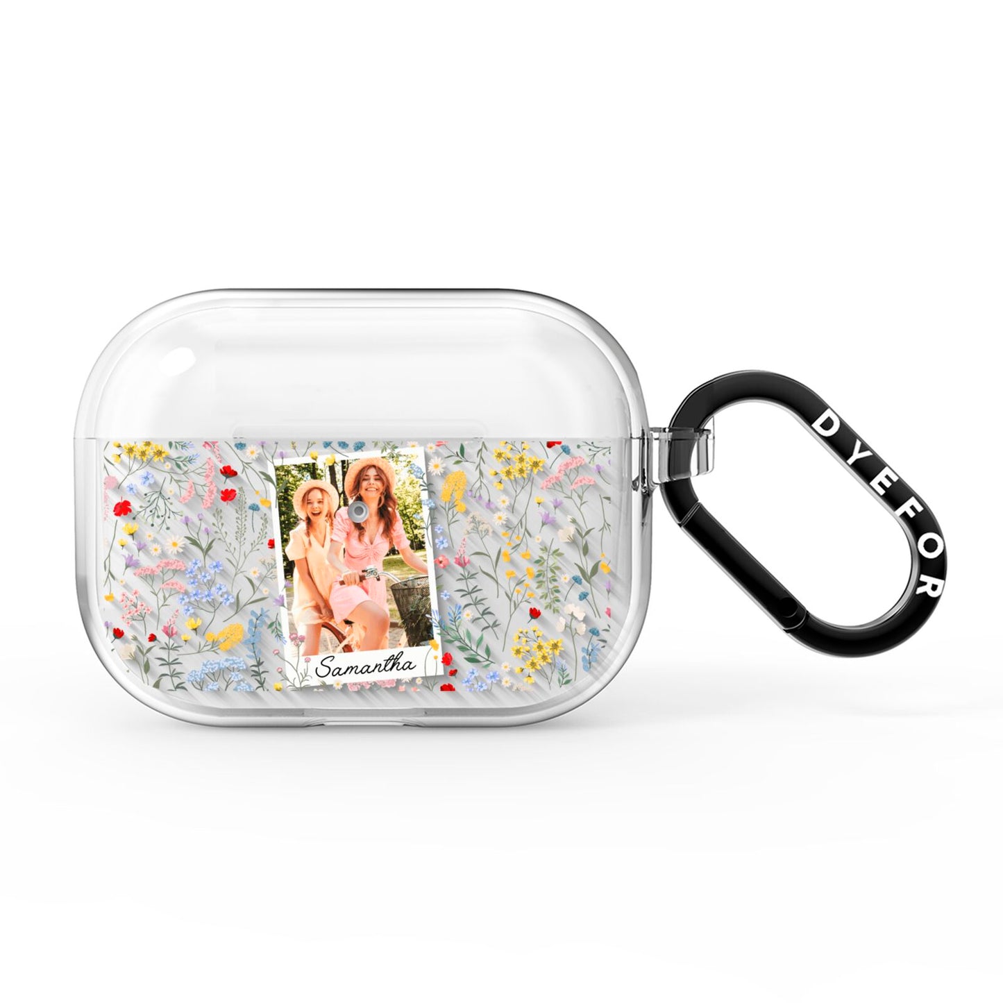 Personalised Wild Flowers Photo AirPods Pro Clear Case