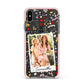Personalised Wild Flowers Photo Apple iPhone Xs Max Impact Case Pink Edge on Black Phone