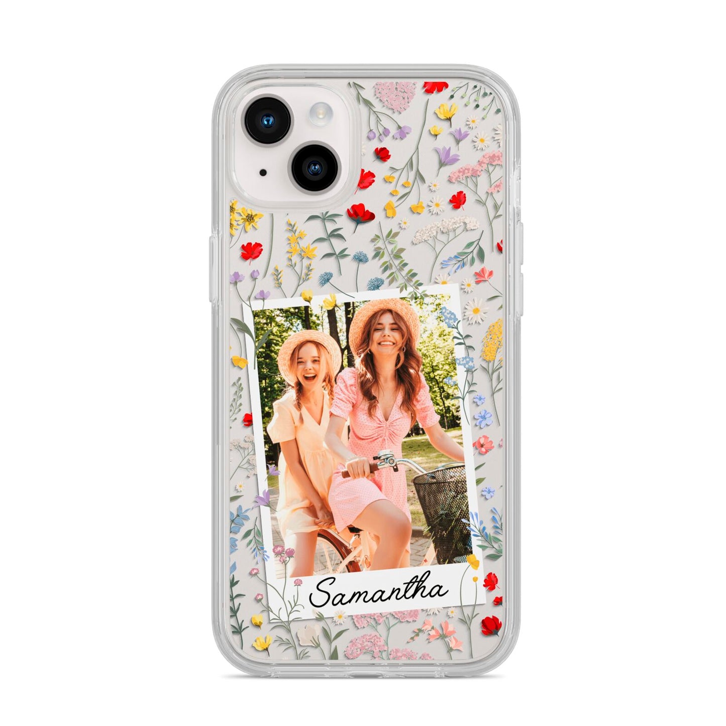 Personalised Wild Flowers Photo iPhone 14 Plus Clear Tough Case Starlight