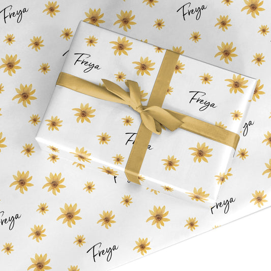 Personalised Yellow Lily Custom Wrapping Paper