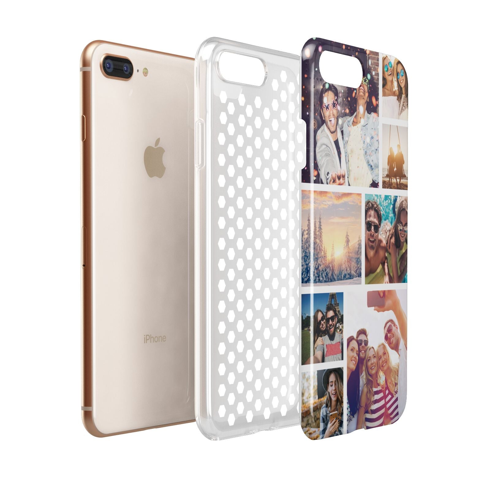 Photo Collage Apple iPhone 7 8 Plus 3D Tough Case Expanded View