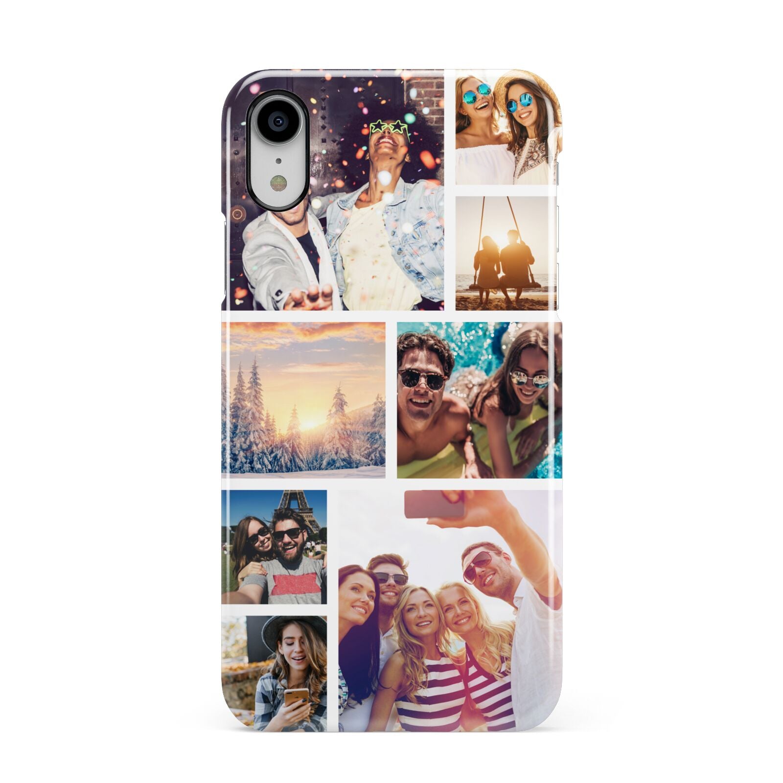 Photo Collage Apple iPhone XR White 3D Snap Case