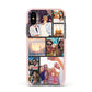 Photo Collage Apple iPhone Xs Impact Case Pink Edge on Black Phone