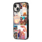 Photo Collage iPhone 14 Black Impact Case Side Angle on Silver phone